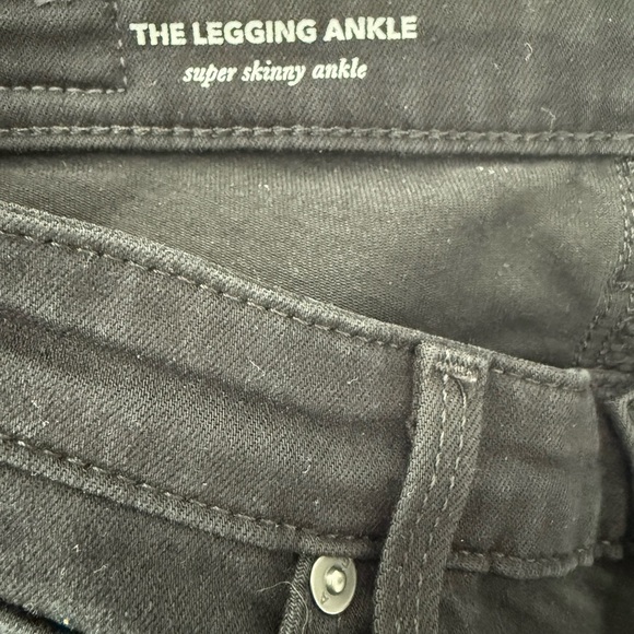 AG Adriano Goldschmied Dark Black Jeans Cropped Jeans Size 25R - Picture 3 of 10